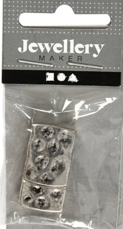 Magnetlås - Str. 7X29 MM - Hulstr. 3X10 MM - Antik Sølv - 1 Stk