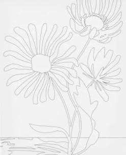 Malerlærred Med Print - Store Blomster - D 1,6 CM - Str. 24X30 CM - 360 G - 1 Stk
