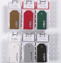 Manilamærker - Juletræ - Str. 5X10 CM - 300 G - 6X10 Pakker