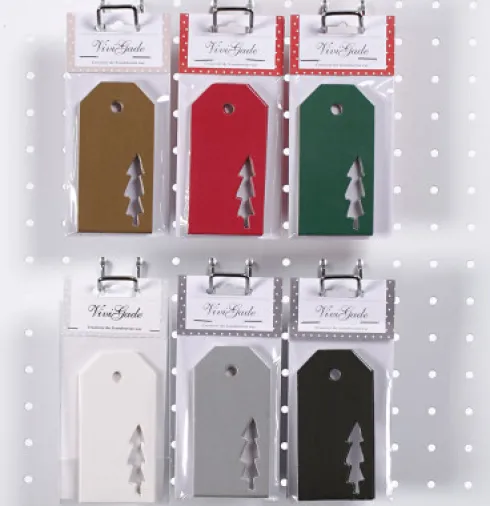 Manilamærker - Juletræ - Str. 5X10 CM - 300 G - 6X10 Pakker