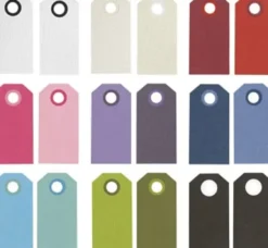 Manilamærker - Str. 6X3 CM - 250 G - Assorterede Farver - 30X10 Stk