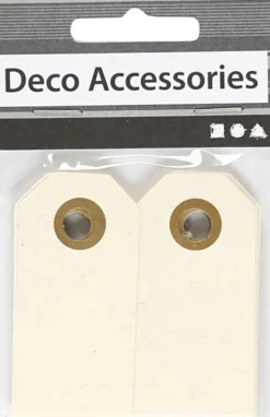 Manillamærker - Str. 3X6 CM - 250 G - Creme - 30 Stk