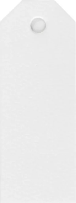 Manillamærker - Str. 3X8 CM - 220 G - Hvid - 20 Stk