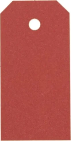 Manillamærker - Str. 4X8 CM - 250 G - Rød - 1000 Stk