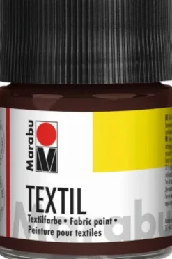 Marabu - Textil 50 ML - Dark Brown 045 - Vandbaseret Tekstilmaling