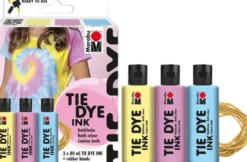 Marabu - Tie Dye Ink Batikfarve Kit - Pastel - 3X80 ML
