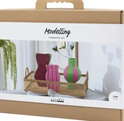 Maxi Kreativt Sæt - Modellering - Papmachévaser - Assorterede Farver