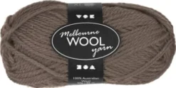 Melbourne Uldgarn - L 92 M - Pind 4-5,5 - Grå Brun - 50 G