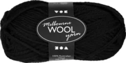 Melbourne Uldgarn - L 92 M - Pind 4-5,5 - Sort - 50 G