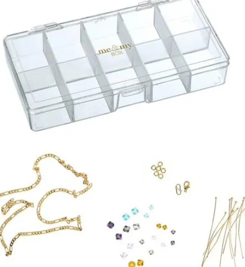 Me & My Box - DIY Perle Halskæde Kit - Figaro - Guldbelagt 18K