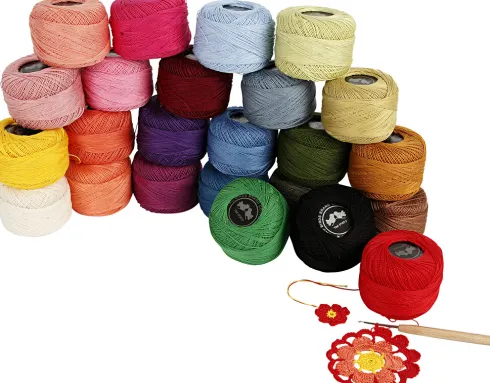 Merceriseret Bomuldsgarn - Assorterede Farver - 24X20 G