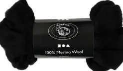 Merino Uld Garn - Tykkelse 21 My - Sort - 100 G