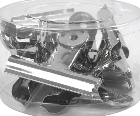 Metalklemme - B 7,5 CM - Sølv - 6 Stk