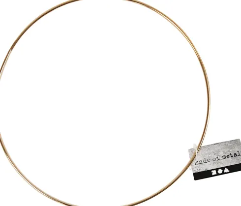 Metalring - Ø 20 CM - Tykkelse 3 MM - Guld - 1 Stk