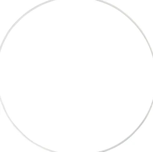 Metalring - Ø 30 CM - Tykkelse 3 MM - Hvid - 5 Stk