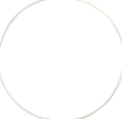 Metalring - Ø 20 CM - Tykkelse 3 MM - Hvid - 5 Stk