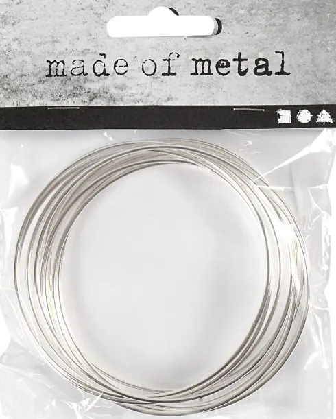 Metalring - Ø 7 CM - Tykkelse 1,5 MM - Sølv - 10 Stk