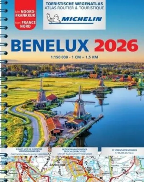 Michelin Kort - Benelux 2026, Michelin Tourist & Motoring Atlas - A4