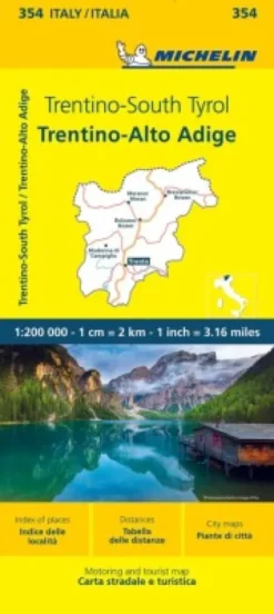 Michelin Kort - Italy Blad 354: Trentino-Alto Adige