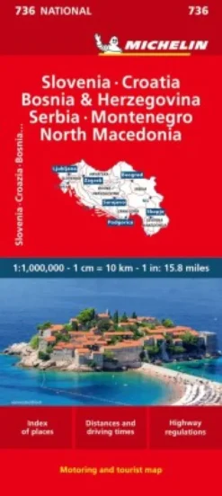 Michelin Kort - Slovenia, Croatia, Bosnia & Herzegovina, Serbia, Montenegro & Yug. Republic Of Macedonia