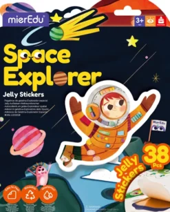 Mieredu - Jelly Stickers 38 Stk - Flytbare - Astronaut