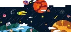 Mieredu - Jelly Stickers 38 Stk - Flytbare - Astronaut