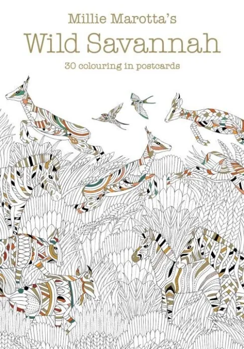 Millie Marotta's Wild Savannah Postcard Book: 30 Colouring In Postcards