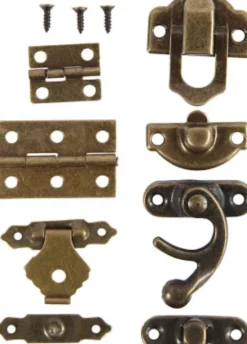 Minibeslag - Str. 16X19-19X29,5 MM - Antik Guld - 15 Sæt