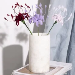 Mini DIY Kit Chenilleblomster - Spider Lily - Soft Rosa - Lys Lilla - Mørk Rød