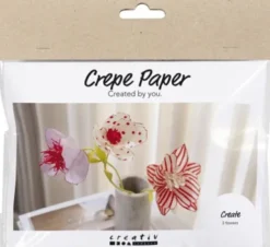 Mini DIY Kit Crepepapir - Blomster - Pastelfarver