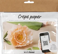 Mini DIY Kit Crepepapir - Pæon - Stræk/Crepe 180% - 105 G