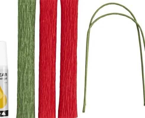 Mini DIY Kit Crepepapir - Roser - Stræk/Crepe 180% - 105 G