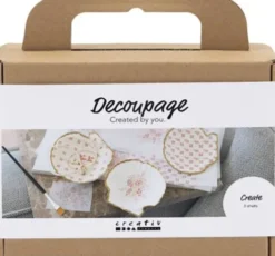 Mini DIY Kit Decoupage - Muslingeskaller - Soft Rosa