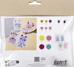 Mini DIY Kit Dekoration - Monstercollage - Pastelblå - Pastelgrøn - Pastelpink - Pastellilla