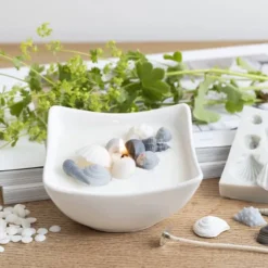 Mini DIY Kit Lysstøbning - Strandskaller - Grå - Off White