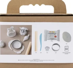 Mini DIY Kit Modellering - Lysestager Med Konkylier - Off White