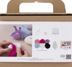 Mini DIY Kit Nålefiltning - Monster - Assorterede Farver