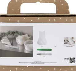 Mini DIY Kit Resin Støbning - Juletræer - Hvid - 1Pk