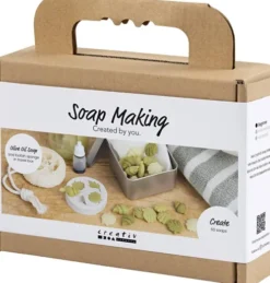 Mini DIY Kit Sæbefremstilling - Strandskaller - Olivengrøn