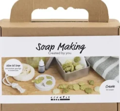 Mini DIY Kit Sæbefremstilling - Strandskaller - Olivengrøn