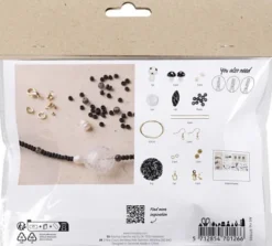 Mini DIY Kit Smykker - Chunky Halskæde - Sort Harmoni