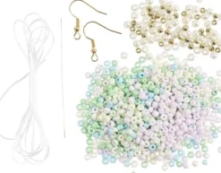 Mini DIY Kit Smykker - Elastikarmbånd Og Ørering