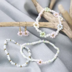 Mini DIY Kit Smykker - Elastikarmbånd Og Ørering