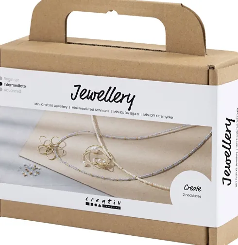 Mini DIY Kit Smykker - Halskæde Med Wirevedhæng - Forgyldt