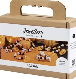 Mini DIY Kit Smykker - Halskæde Og Armbånd - Halloweenfarver