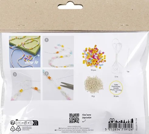Mini DIY Kit Smykker - Halskæde Og Armbånd - Assorterede Farver - 1Pk