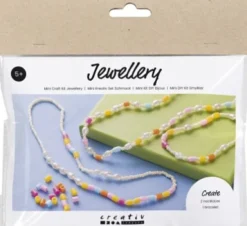 Mini DIY Kit Smykker - Halskæde Og Armbånd - Assorterede Farver - 1Pk
