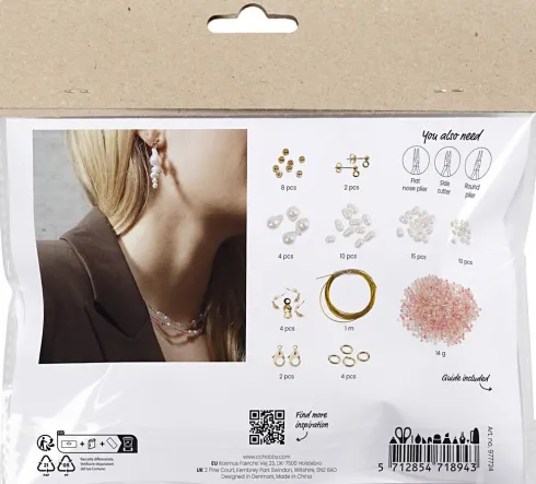 Mini DIY Kit Smykker - Halskæder Og Øreringe - Glans - 1Pk