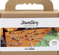 Mini DIY Kit Smykker - Halskæder Og Armbånd - Halloweenfarver