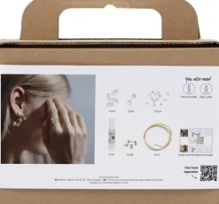 Mini DIY Kit Smykker - Øreringe Med Wire - Forgyldt - 1Pk